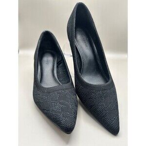 Sanctuary Perky Women's Fabric Pointed Toe Wedge Pump Black 6M New